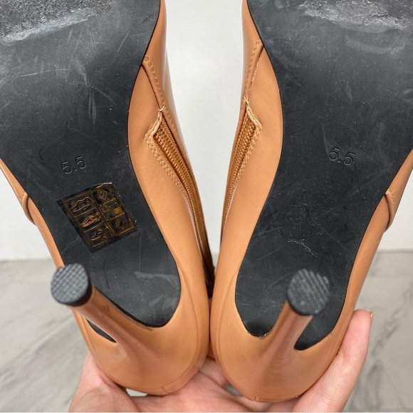 Jeffery Campbell Pointy Toe Tan Faux Leather Tall Boot 5 1/2 - Picture 12 of 15